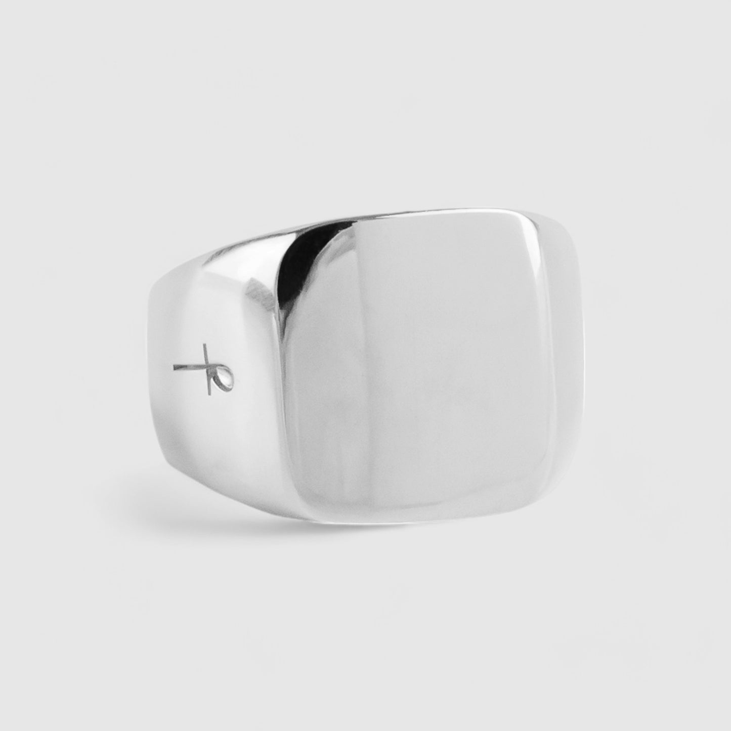 SILVER STATEMENT SIGNET RING