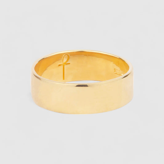 9CT GOLD BAND RING