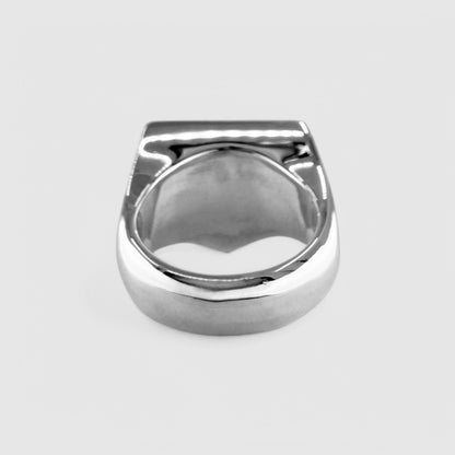 SILVER PYRAMID RING