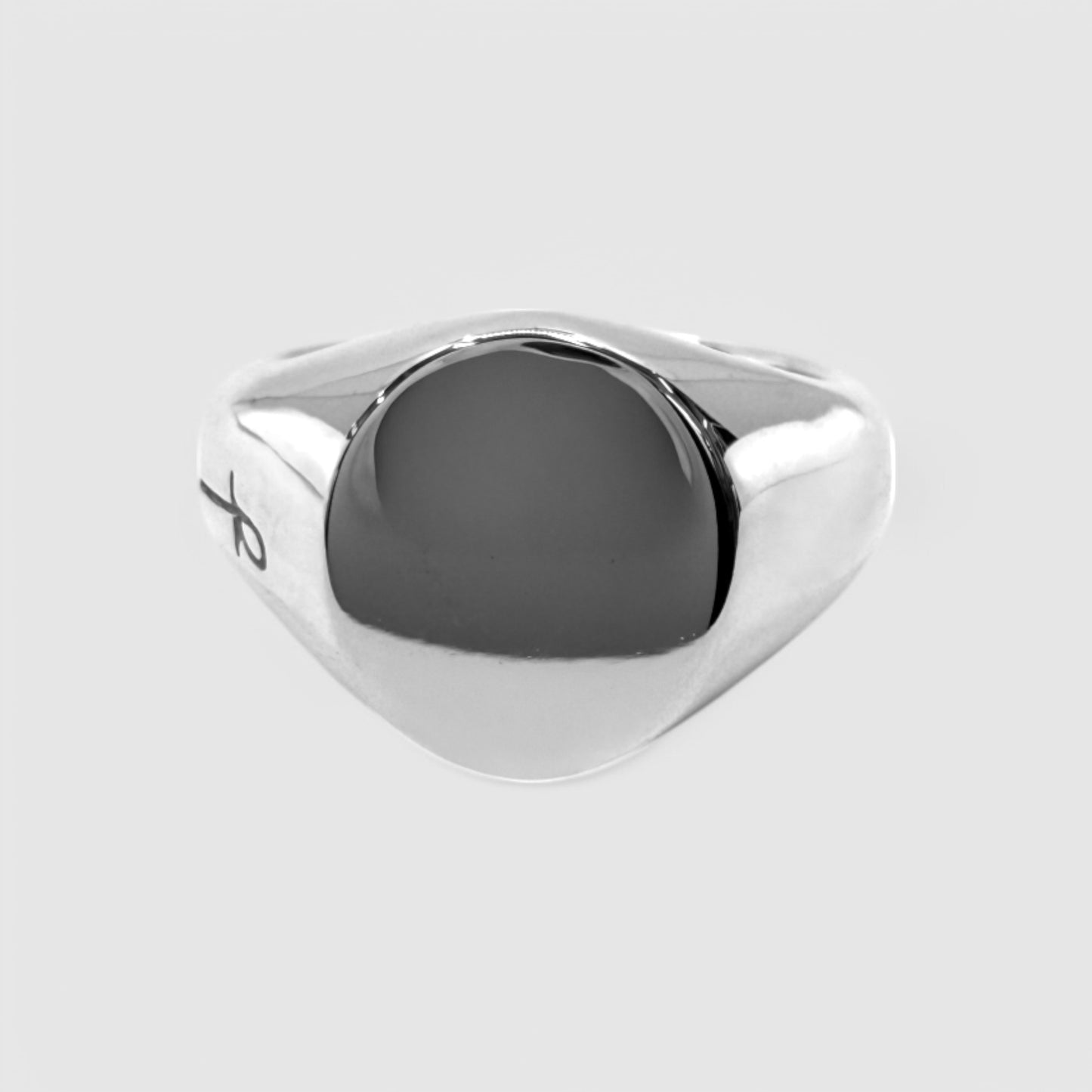 SILVER OVAL SIGNET RING (S)