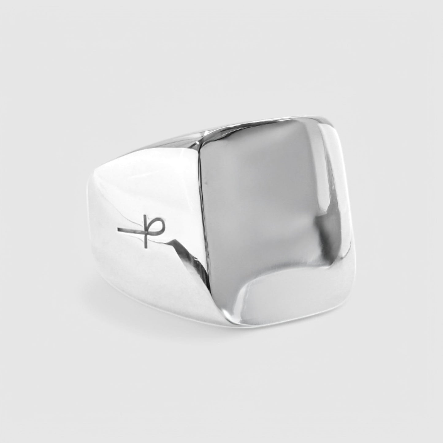 SILVER STATEMENT CUBE RING